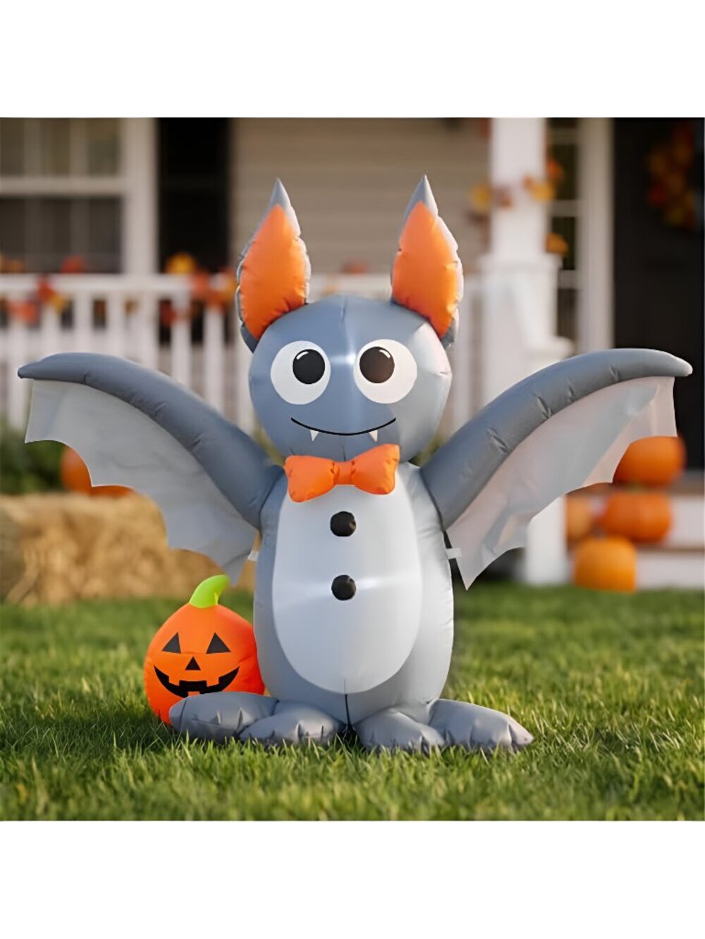 4ft Halloween Inflatable Bat, Lighted Halloween Yard Decor